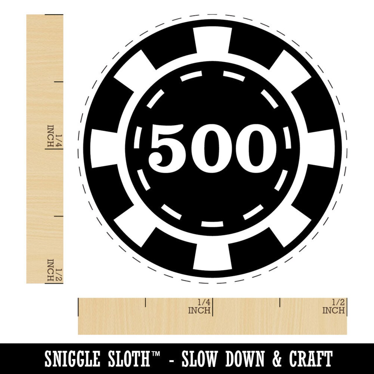 Poker Chip Blackjack Card Games Deck Texas Holdem Self-Inking Rubber Stamp